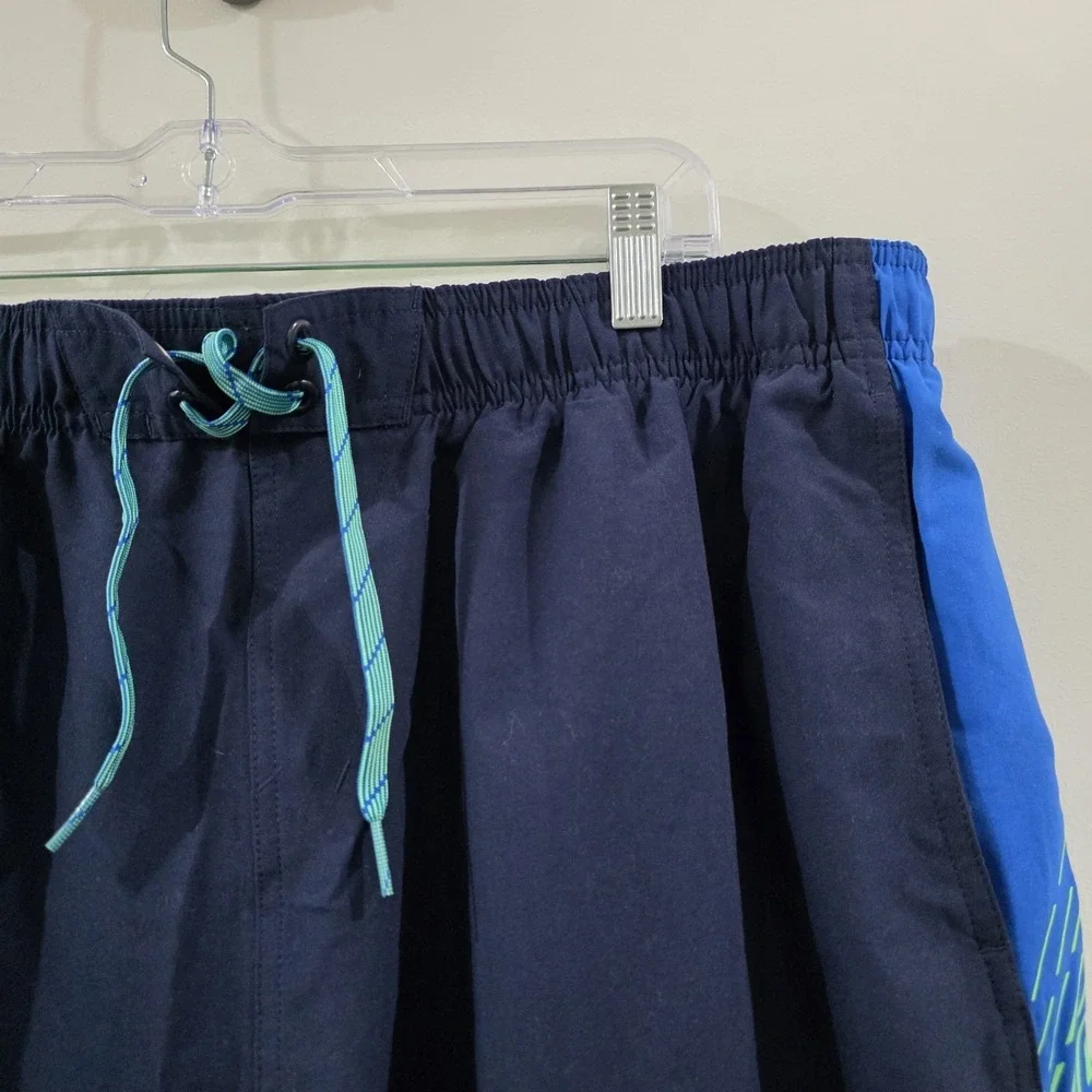 Nike Mens Swim Trunks Size XXL Blue Swoosh Logo Beach Vacation Summer‎